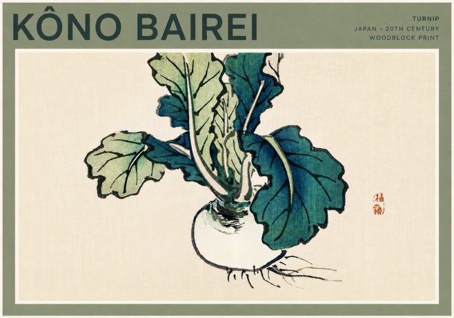 Kōno Bairei Turnip No4 - Plakát