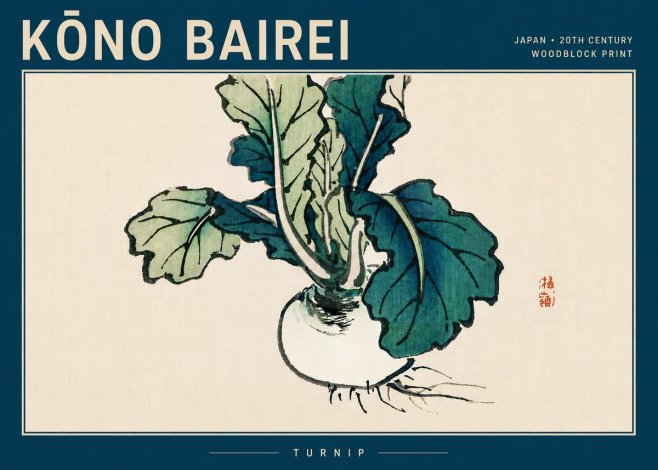 Kōno Bairei Turnip No5 - Plakát