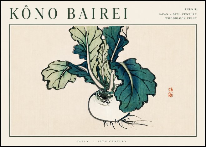 Kōno Bairei Turnip No6 - Plakát
