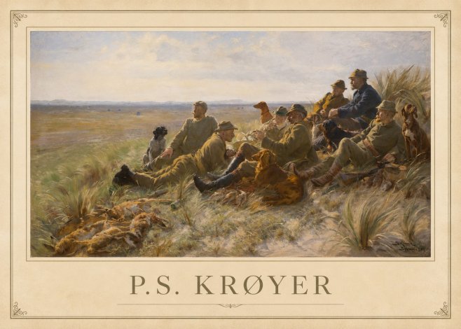 P.S. Krøyer Hare-hunting in the Dunes No1 - Plakát