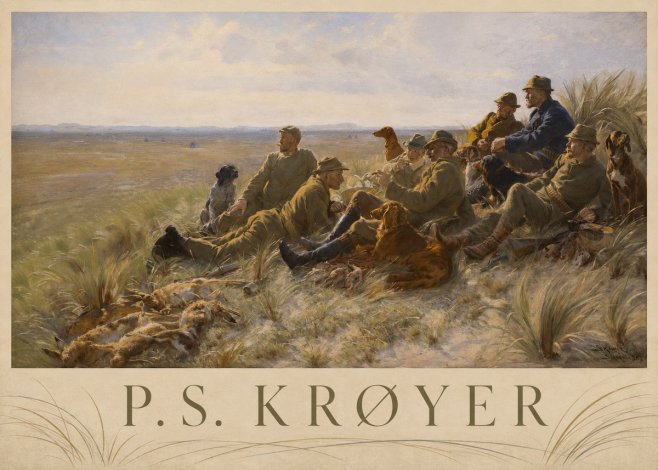 P.S. Krøyer Hare-hunting in the Dunes No3 - Plakát
