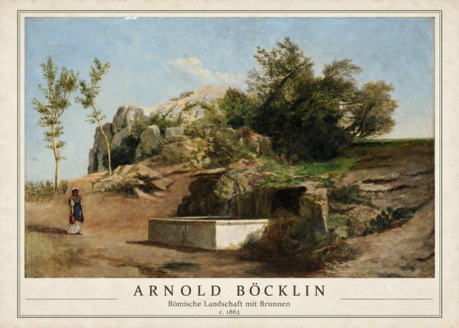 Arnold Böcklin Römische Landschaft Mit Brunnen No1 - Plakát
