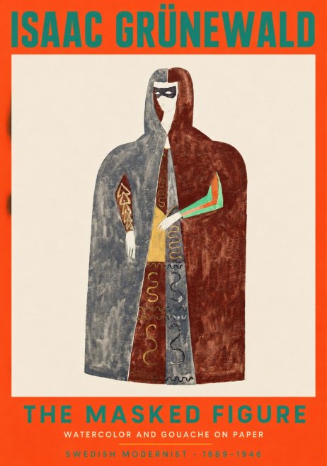 Isaac Grünewald The Masked Figure No2 - Plakát