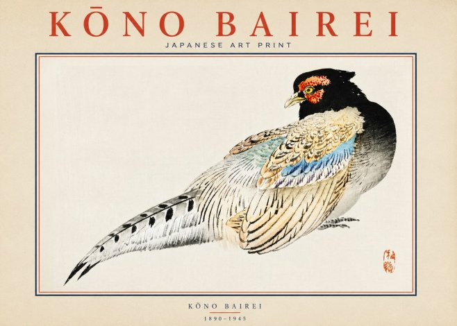 Kōno Bairei Pheasant No2 - Plakát