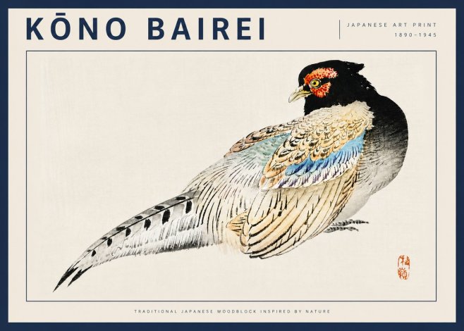 Kōno Bairei Pheasant No4 - Plakát