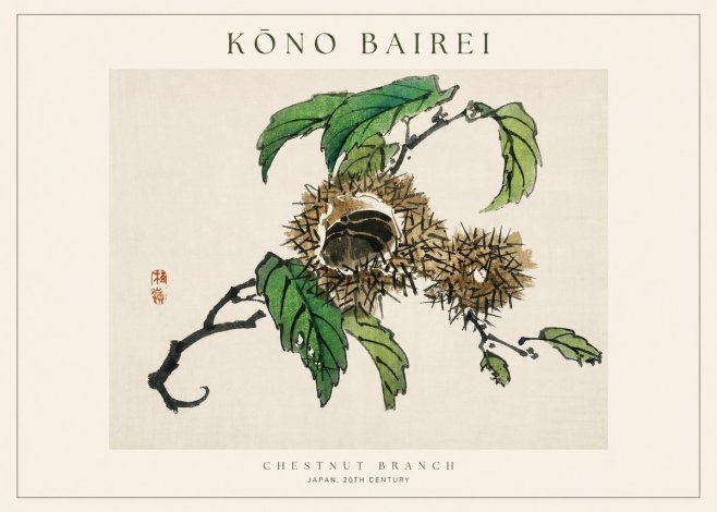 Kōno Bairei Chestnut Branch No1 - Plakát