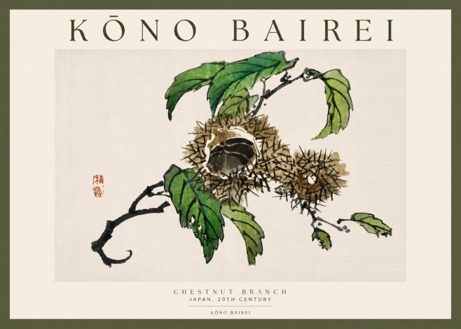 Kōno Bairei Chestnut Branch No3 - Plakát