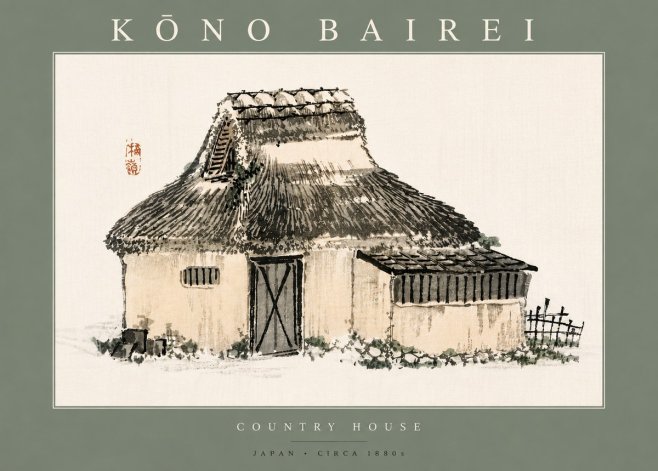 Kōno Bairei Country House No5 - Plakát