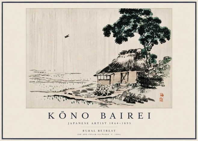 Kōno Bairei Rural Retreat No4 - Plakát