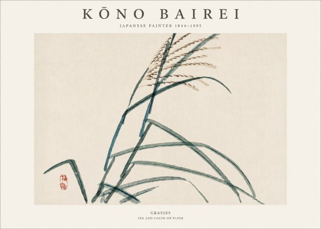 Kōno Bairei Grasses No1 - Plakát