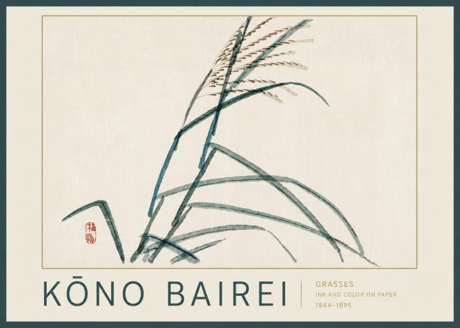 Kōno Bairei Grasses No2 - Plakát