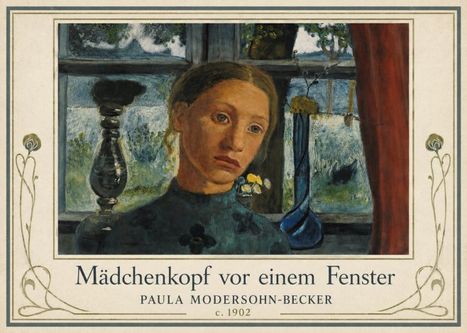 Paula Modersohn-Becker Mädchenkopf Vor Einem Fenster No1 - Plakát