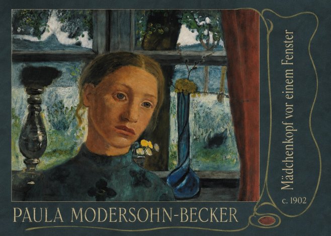 Paula Modersohn-Becker Mädchenkopf Vor Einem Fenster No5 - Plakát