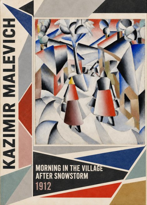 Kazimir Malevich Morning in the Village After Snowstorm No2 - Plakát