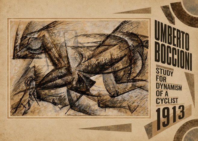 Umberto Boccioni Study for Dynamism of a Cyclist No6 - Plakát