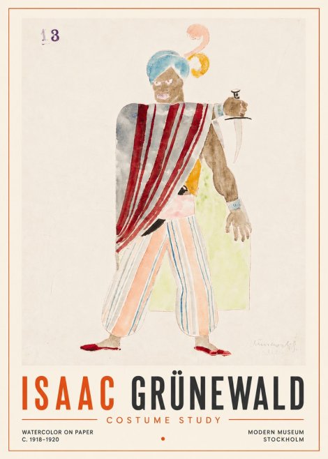 Isaac Grünewald Costume Study III No5 - Plakát