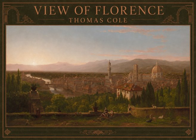 Thomas Cole View of Florence No4 - Plakát
