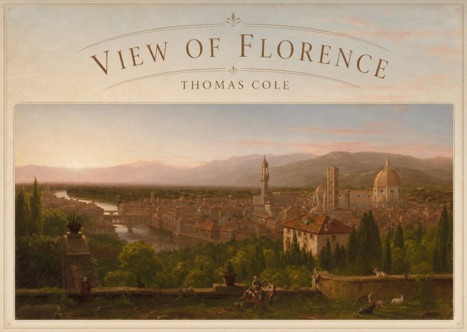 Thomas Cole View of Florence No5 - Plakát