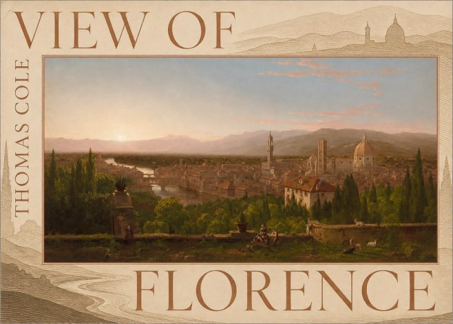 Thomas Cole View of Florence No6 - Plakát