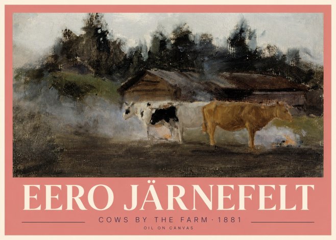 Eero Järnefelt Cows by the Farm · 1881 No3 - Plakát