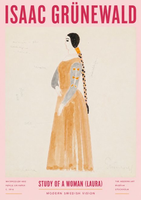 Isaac Grünewald Study of a Woman (Laura) No2 - Plakát