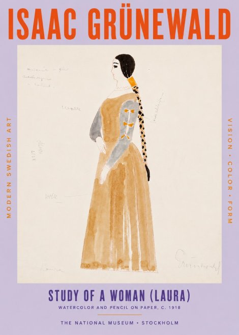 Isaac Grünewald Study of a Woman (Laura) No5 - Plakát