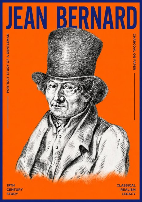 Jean Bernard Portrait Study of a Gentleman No2 - Plakát