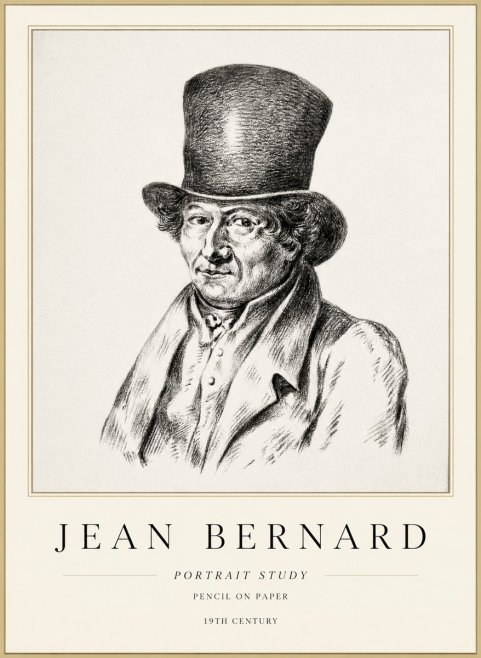 Jean Bernard Portrait Study of a Gentleman No3 - Plakát