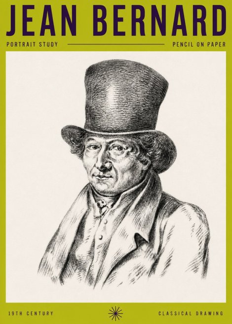 Jean Bernard Portrait Study of a Gentleman No5 - Plakát