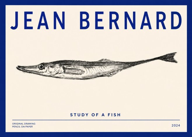 Jean Bernard Study of a Fish I No4 - Plakát