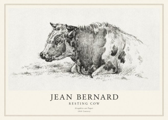 Jean Bernard Resting Cow I No1 - Plakát