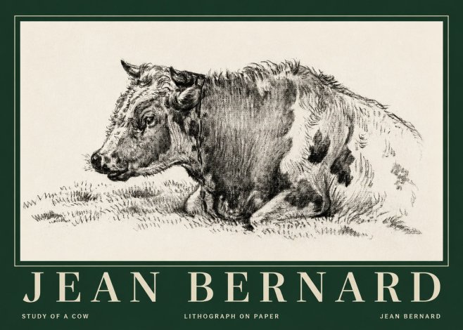 Jean Bernard Resting Cow I No5 - Plakát