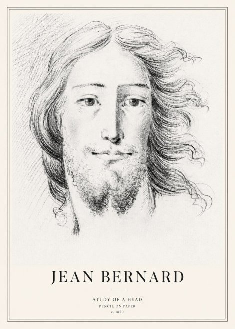 Jean Bernard Study of a Head No3 - Plakát