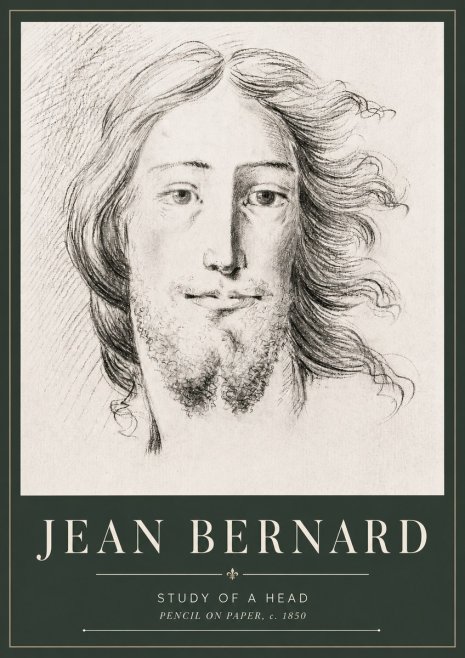 Jean Bernard Study of a Head No6 - Plakát