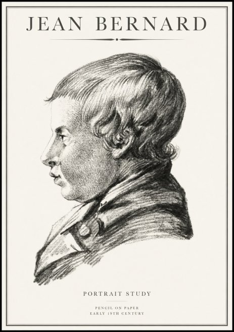 Jean Bernard Portrait Study I No1 - Plakát