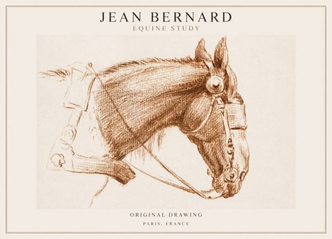 Jean Bernard Equine Study No1 - Plakát