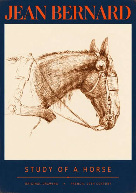 Jean Bernard Equine Study No3 - Plakát