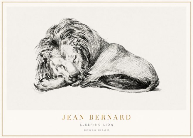 Jean Bernard Sleeping Lion No3 - Plakát