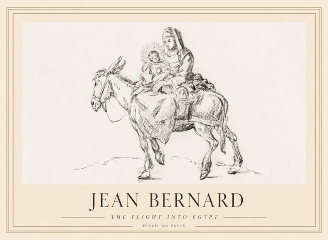 Jean Bernard The Flight into Egypt No5 - Plakát