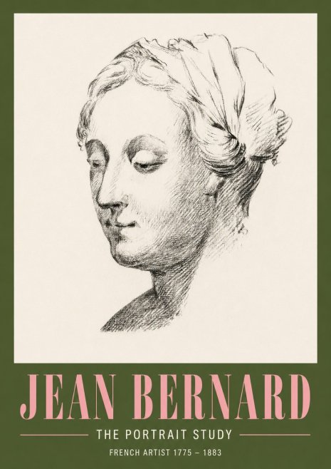 Jean Bernard Study of a Woman No4 - Plakát