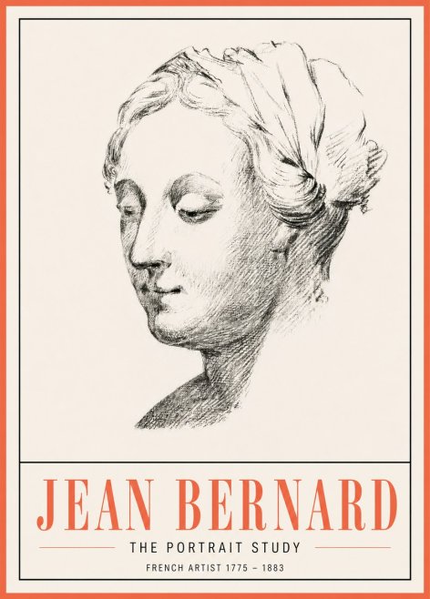 Jean Bernard Study of a Woman No5 - Plakát