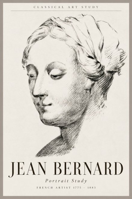 Jean Bernard Study of a Woman No6 - Plakát