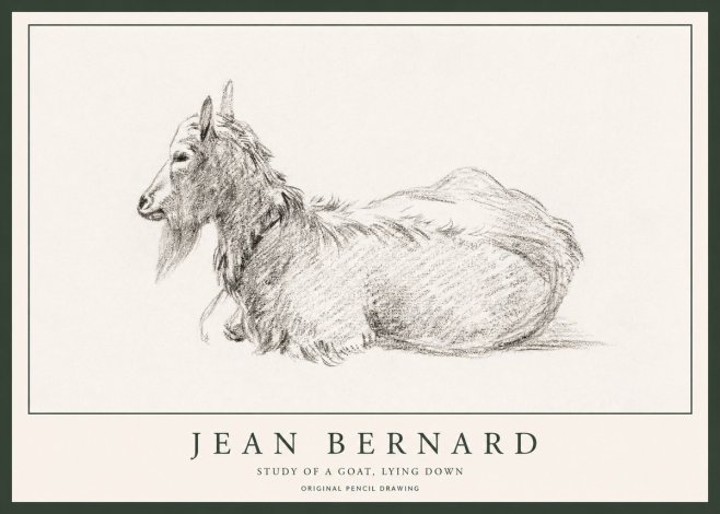 Jean Bernard Study of a Goat I No6 - Plakát