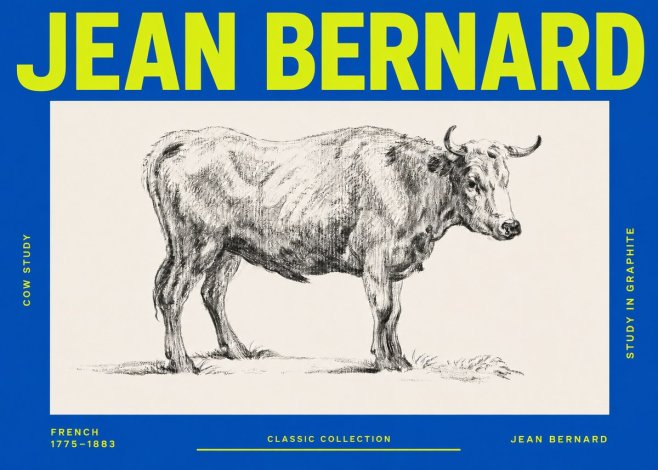Jean Bernard Cow Study No3 - Plakát