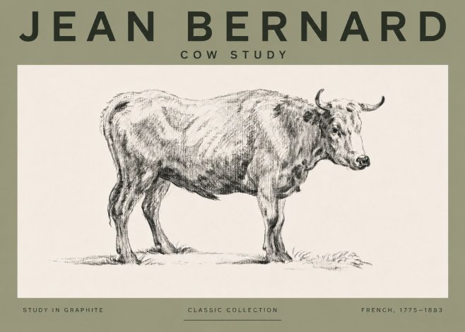 Jean Bernard Cow Study No4 - Plakát