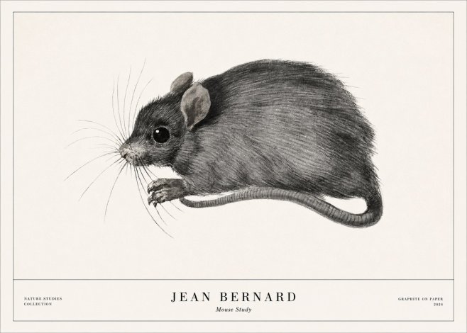 Jean Bernard Mouse Study No1 - Plakát