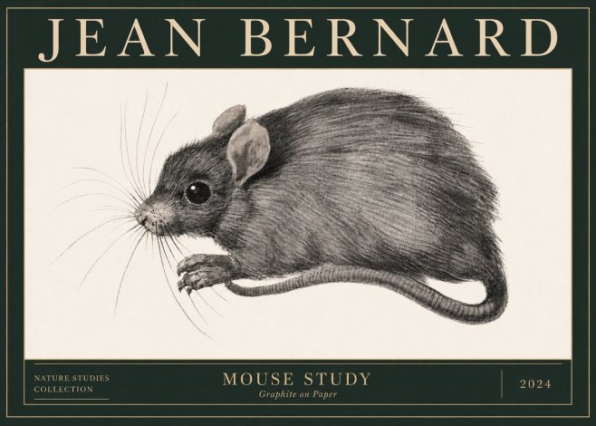 Jean Bernard Mouse Study No4 - Plakát