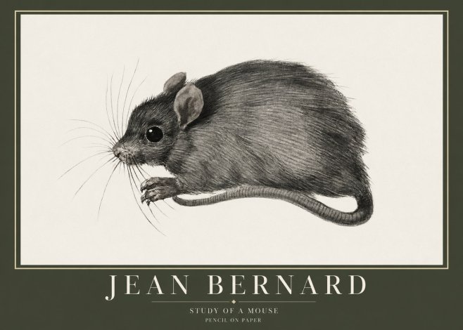 Jean Bernard Mouse Study No5 - Plakát