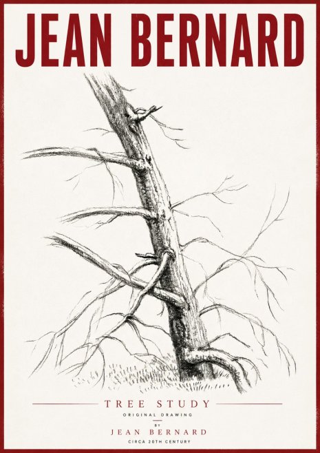 Jean Bernard Tree Study No6 - Plakát