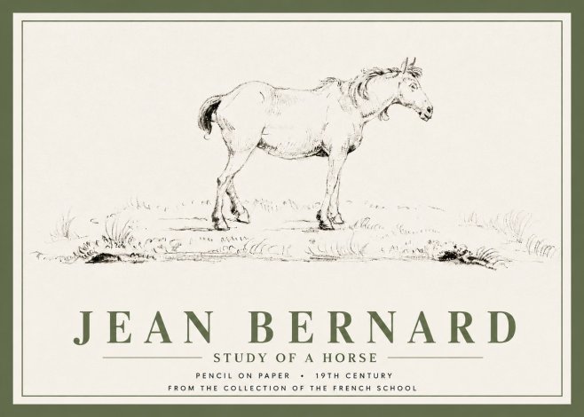 Jean Bernard Study of a Horse IV No5 - Plakát